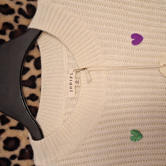 Jodifl Heart Shape Waffle Knit Drop ound Neck Sweater Oversized Boutique - Picture 5 of 10